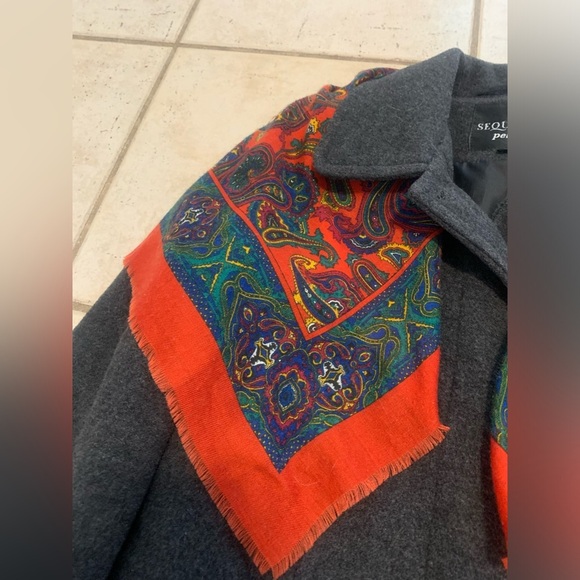 Vintage SEQUENCE Petite Gray Wool Blend Coat Jacket 6P Made in Romania - Picture 6 of 12